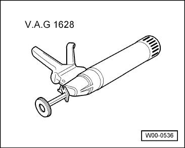 Пистолет для нанесения клея в картриджах — Teroson Stat — или — VAG 1628 —