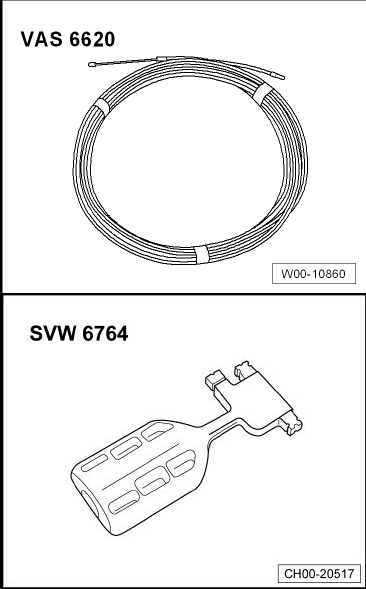 Инструмент для прочистки люка — SVW 6620 или VAS 6620